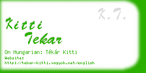 kitti tekar business card